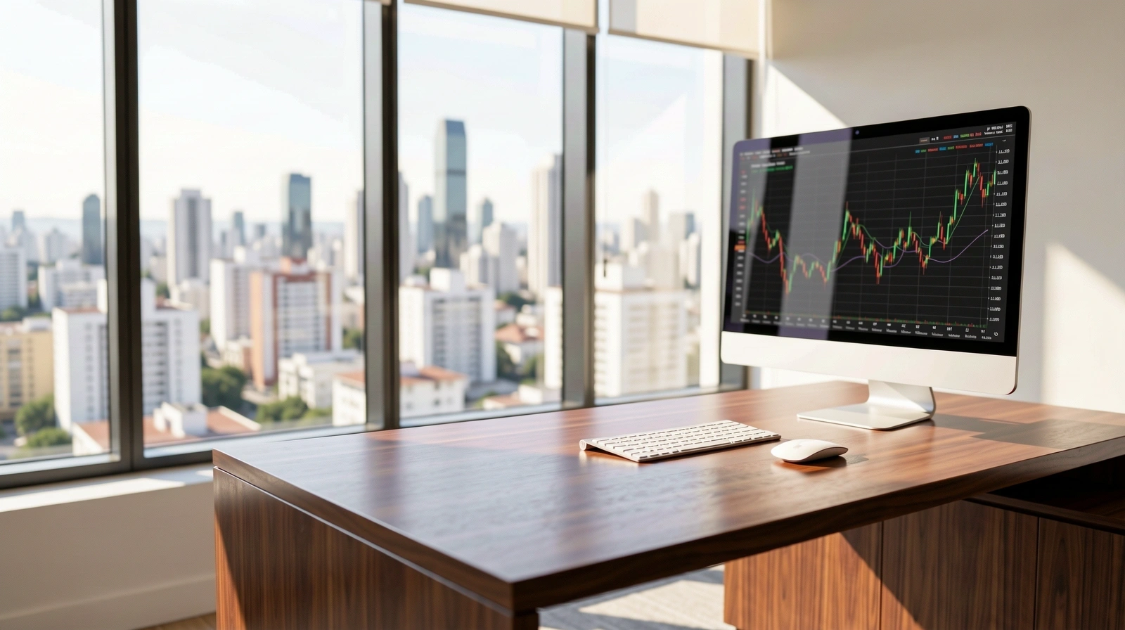 Ambiente de análise financeira profissional