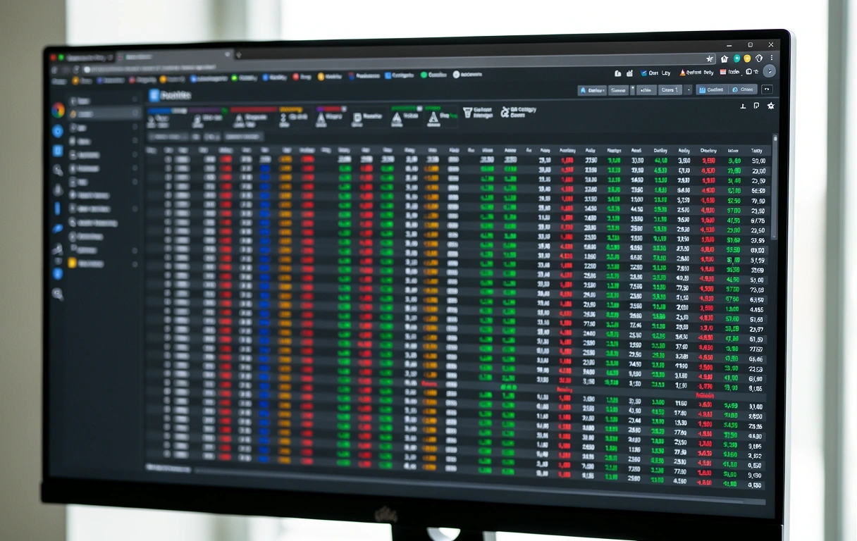 Interface de análise avançada